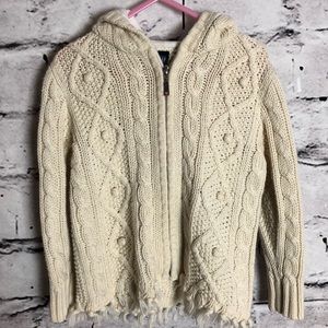 *SOLD* Girls Gap Cream Sweater With Hood.